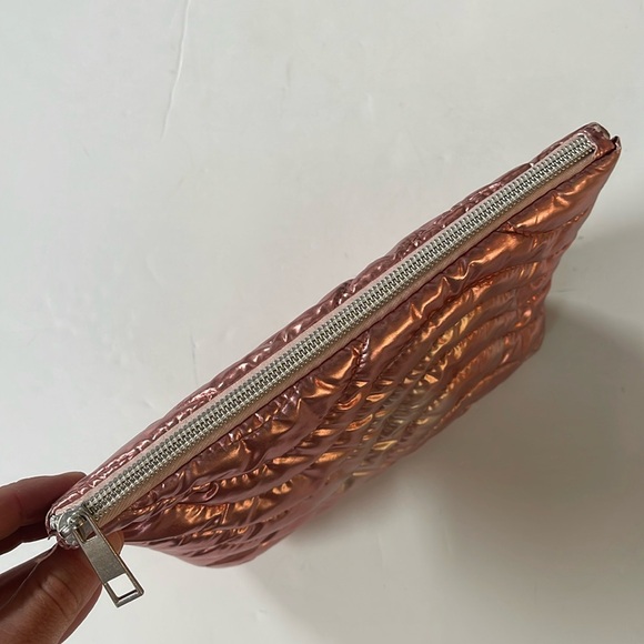 Rose Gold Quilted Cosmetics Pouch - Picture 2 of 4